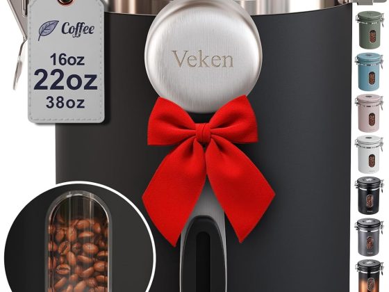 Veken Coffee Canister with Window,Airtight