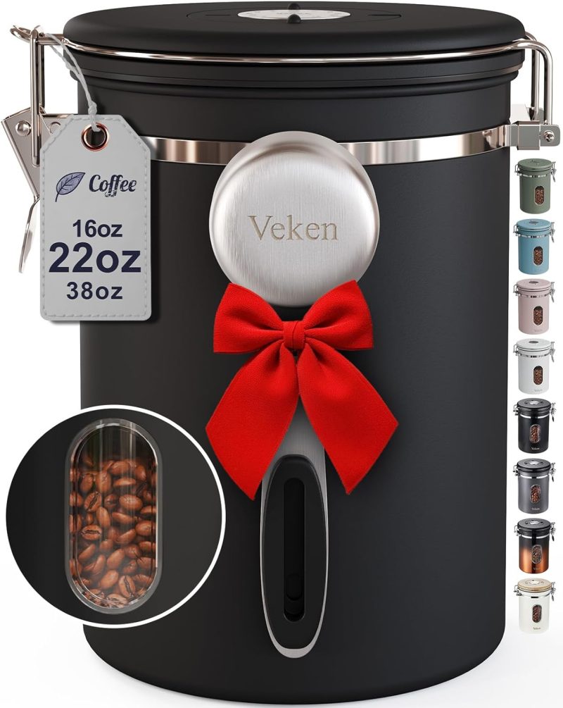 Veken Coffee Canister with Window,Airtight