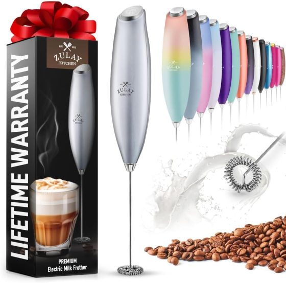 Zulay Powerful Milk Frother for Coffee with Upgraded Titanium Motor
