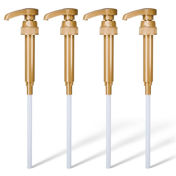 4 Pcs Coffee Syrup Pump Dispenser – Works as Skinny and Torani