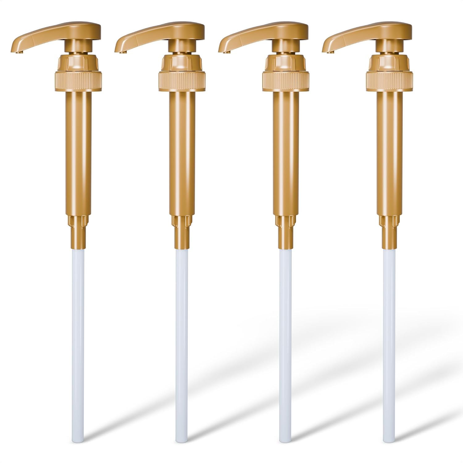 4 Pcs Coffee Syrup Pump Dispenser – Works as Skinny and Torani