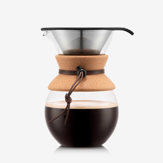Bodum 34oz Pour Over Coffee Maker, High-Heat Borosilicate Glass