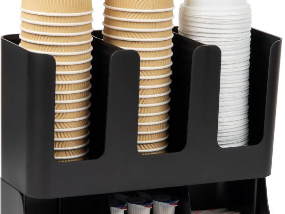 Mind Reader 6 Compartment Upright Breakroom Coffee Condiment and