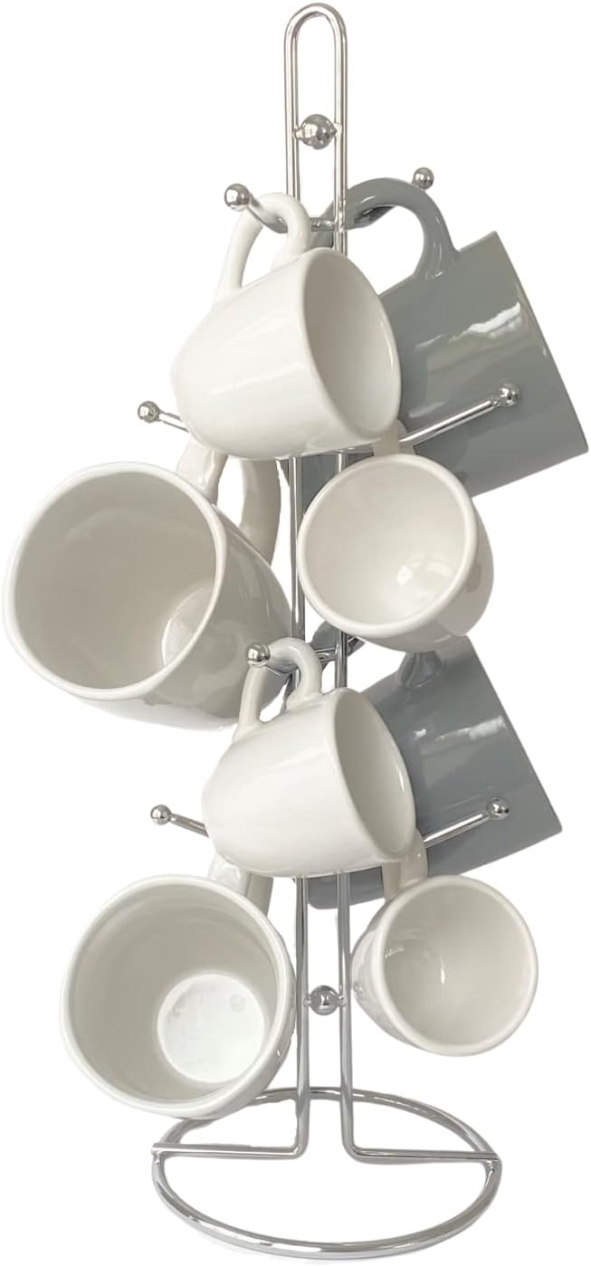 Evelots Coffee Cup Holder for Kitchen Countertop – Tree Hooks Hold
