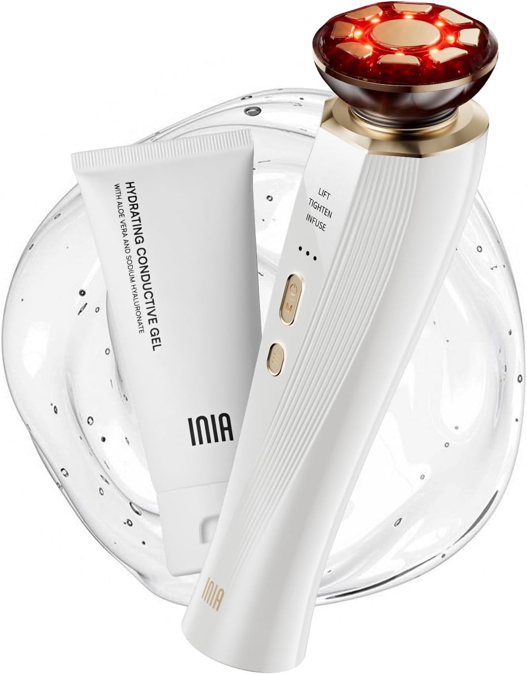 INIA 3-in-1 Red Light Therapy for Face and Neck Beauty Device for