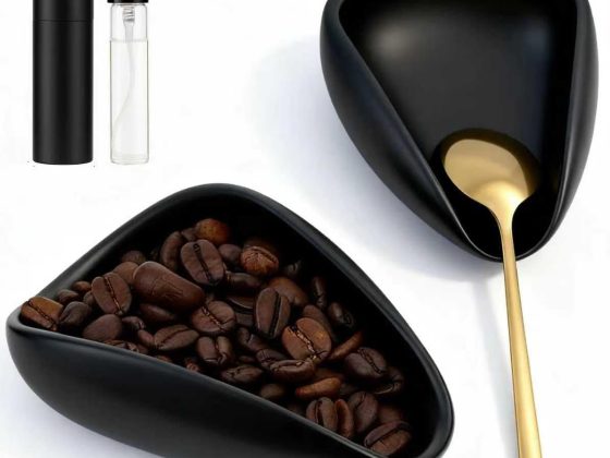 Ceramic Coffee Bean Dosing Cup + Sprayer Gift Set, Spoon Rest, Mini