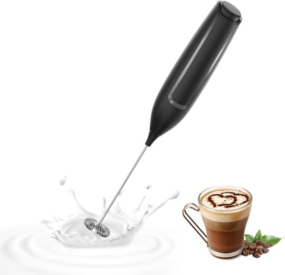 Milk Frother Handheld Battery, Electric Foam Maker Frother Wand,