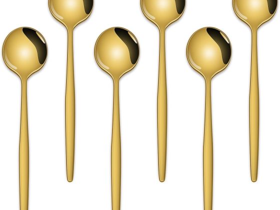 5.1 Inch Coffee & Tea Spoon,6 Pieces Gold Stainless Steel