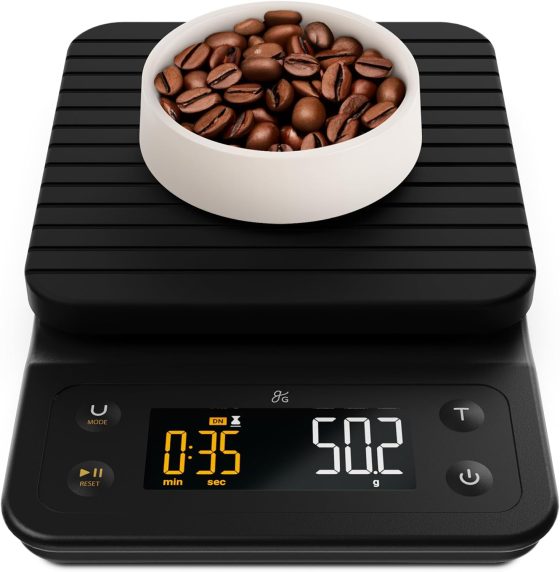 Greater Goods Coffee Scale with Timer – 0.1g Precision Digital