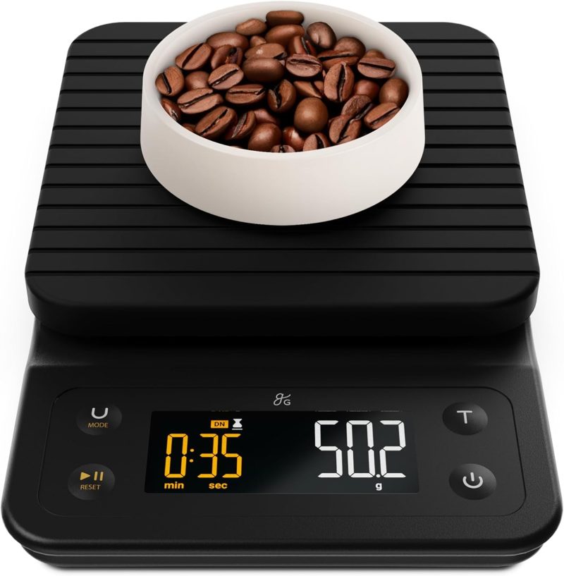 Greater Goods Coffee Scale with Timer – 0.1g Precision Digital