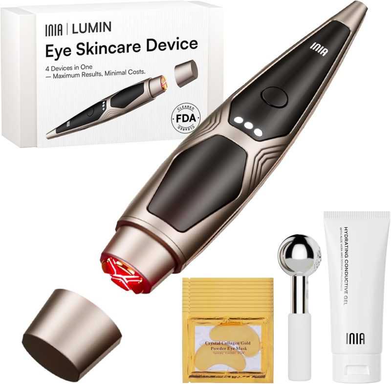 INIA Under-Eye Red Light Therapy for Face, 4-in-1 Beauty Device