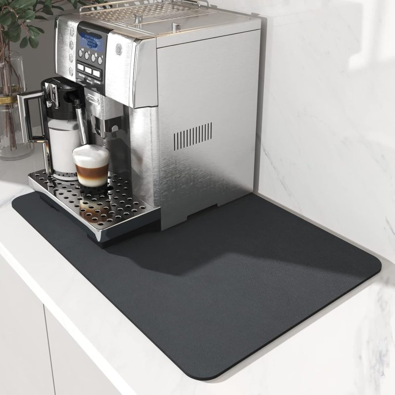 AMOAMI Dish Drying Mat for Kitchen Counter-Coffee Mat Bar