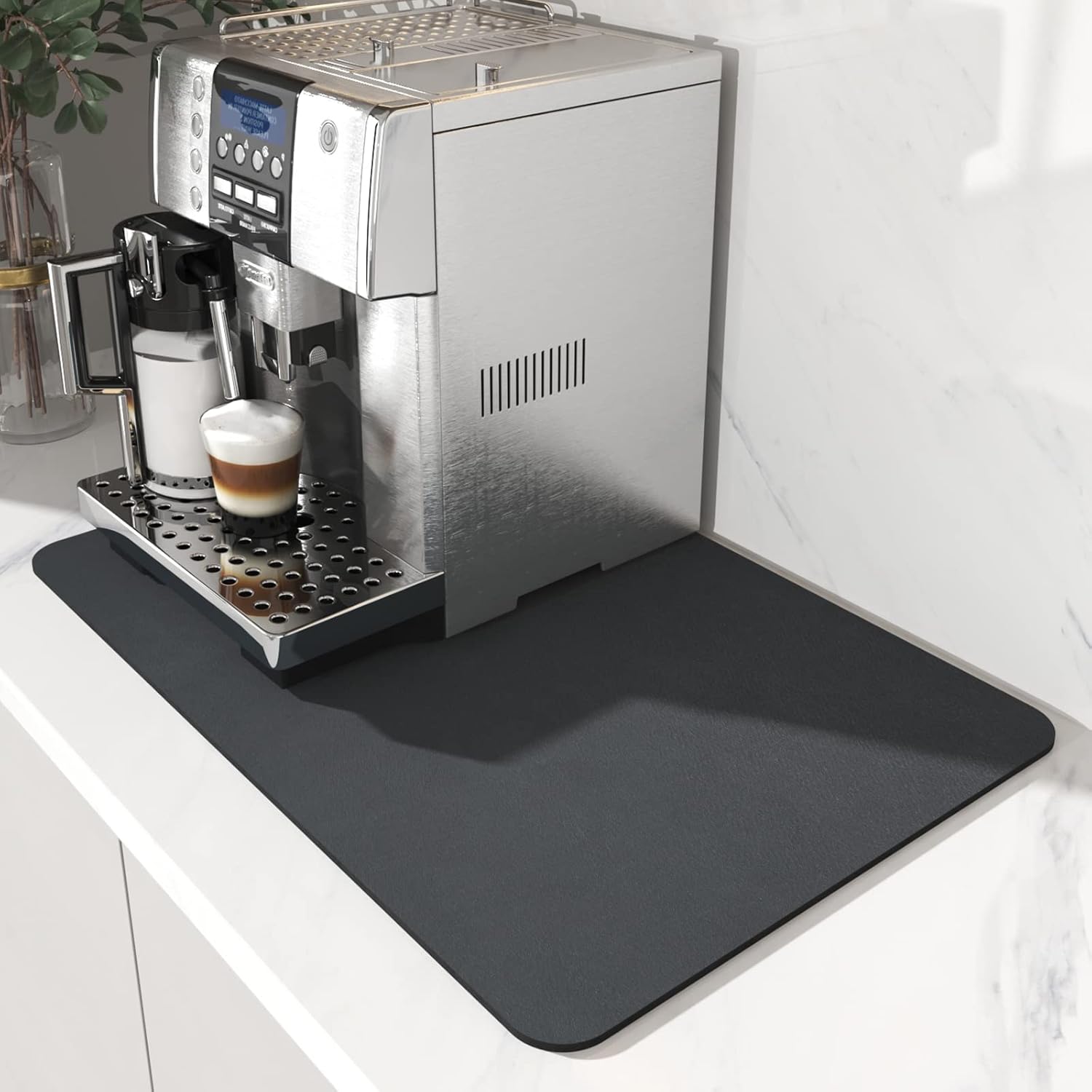 AMOAMI Dish Drying Mat for Kitchen Counter-Coffee Mat Bar