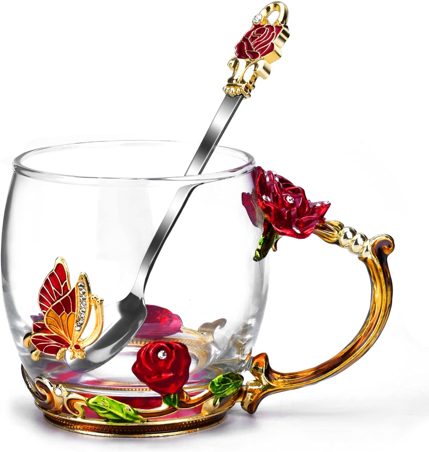 OEAGO Gifts for Mom Women Valentines Day Gifts for Her Glass Coffee