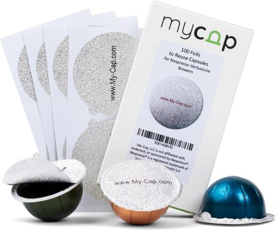 My-Cap Foil Seals for Nespresso Vertuo Pods – Reusable Aluminum