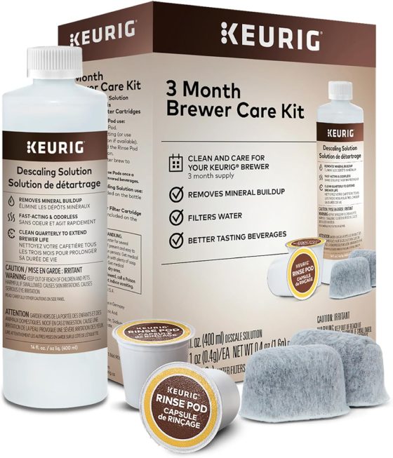 Keurig 3-Month Brewer Maintenance Kit Includes Descaling Solution,