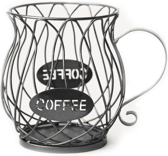 Metal Coffee Pod Holder, Large Capacity Capsule Organizer Basket