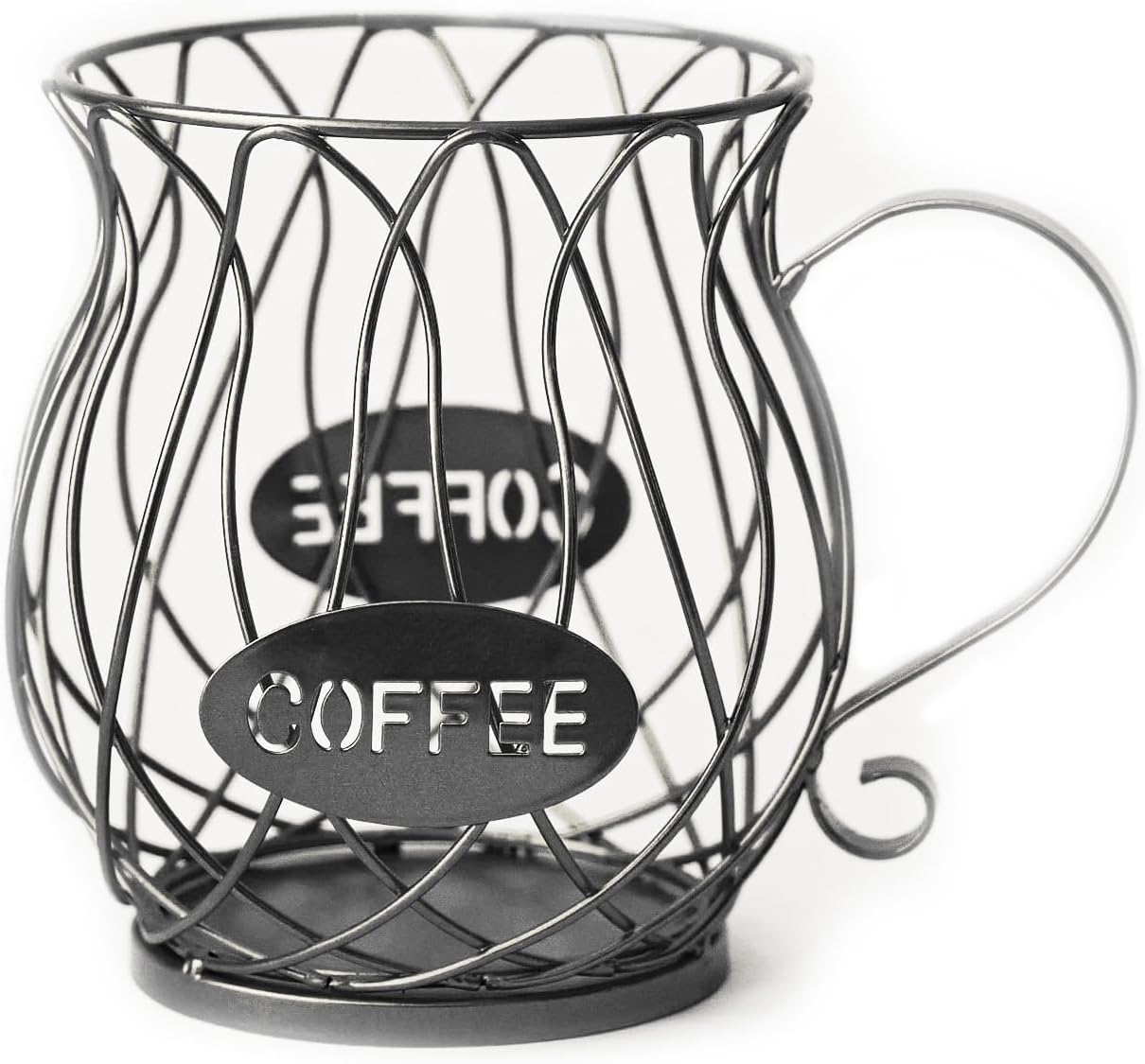 Metal Coffee Pod Holder, Large Capacity Capsule Organizer Basket
