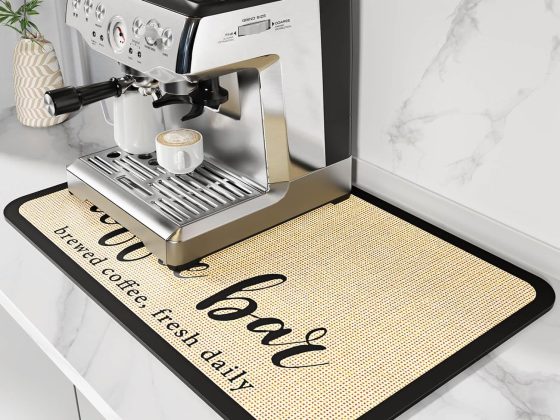 DK177 Coffee Mat – Dish Drying Mat for Kitchen Counter, Hide Stain,