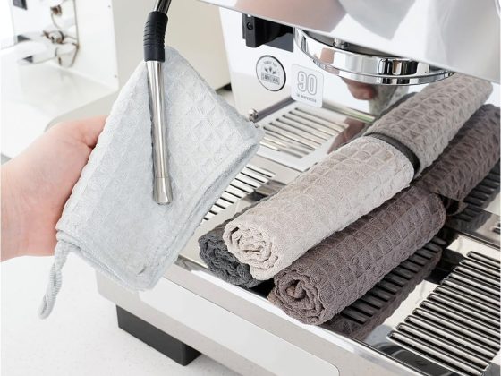 watchget Barista Microfiber Cloths – 4 Pack (12″x12″) Professional