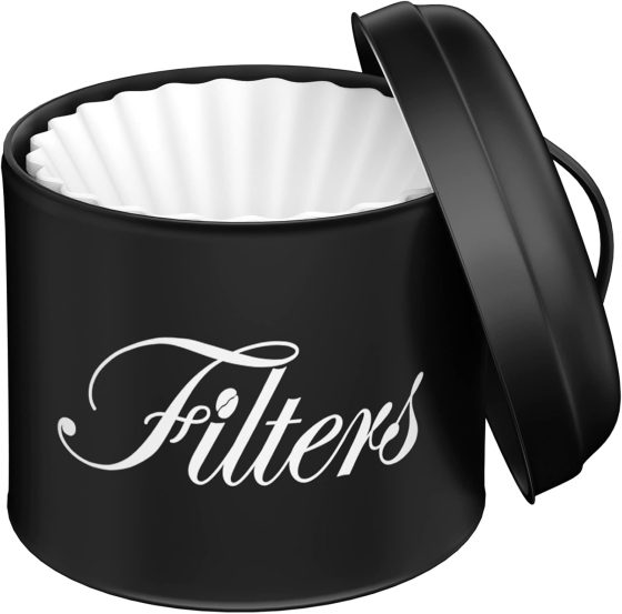 Coffee Filter Holder with Lid, Basket Storage Container for