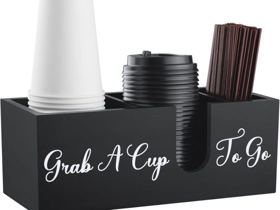 ALELION Coffee Cup Holder for Countertop – Wood Coffee Bar