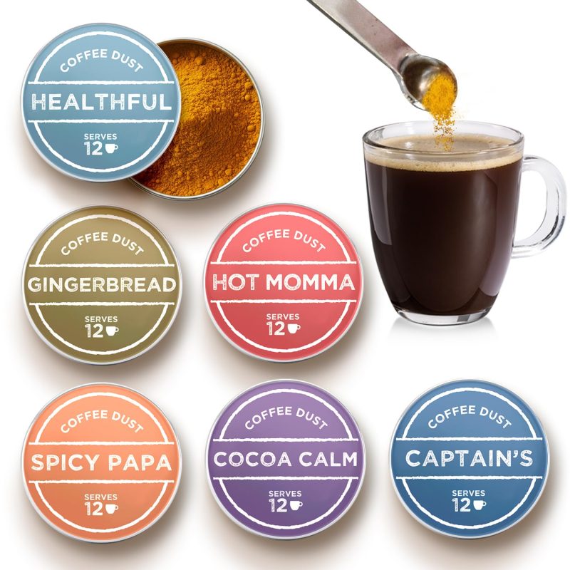 Coffee Dust Flavoring Powder, Sampler Set (72 Servings) – Healthy