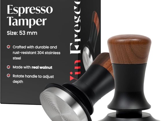 Espresso Tamper for 54mm Portafilter – Adjustable Depth Spring