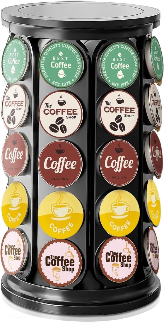 K Cup Holder, Coffee Pod Storage Carousel Holder Organizer