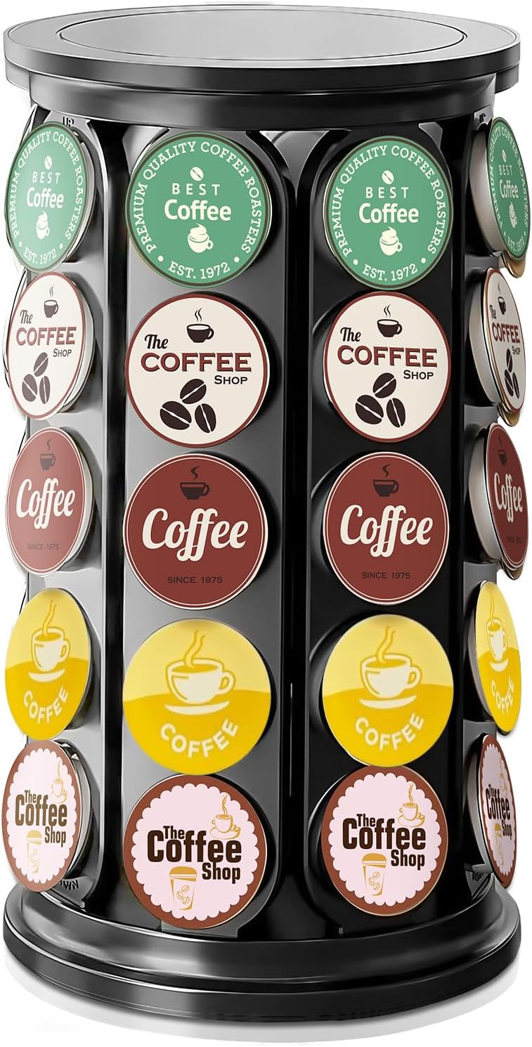 K Cup Holder, Coffee Pod Storage Carousel Holder Organizer