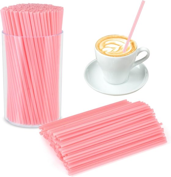 500 Pcs Pink Coffee Stir Sticks Set Coffee Stirrers Holder Acrylic