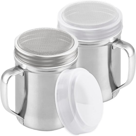 CUSINIUM Powdered Sugar Shaker Duster – With Handle – Cinnamon
