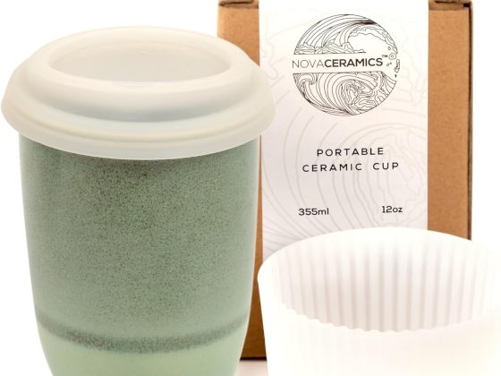 NOVA CERAMICS Travel Mug – Travel Coffee Tumbler – On the Go Coffee