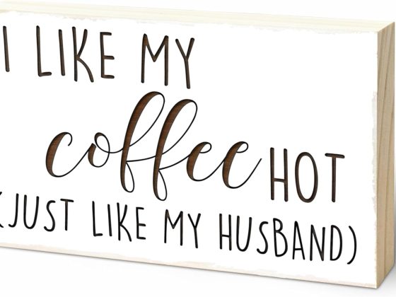 5″X3″ Funny Wooden Block Sign – I Like My Coffee Hot Just Like My