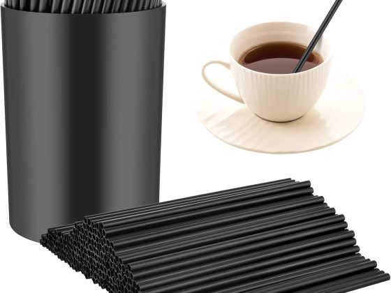 200 Pcs Black Coffee Stirrer and Holder Set Coffee Stir Sticks