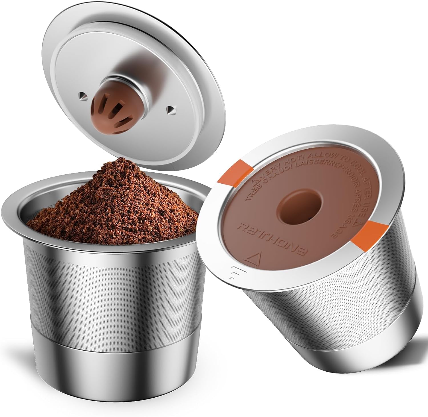 RETHONE K Cup Reusable Coffee Pods, Stainless Steel Reusable K Cups