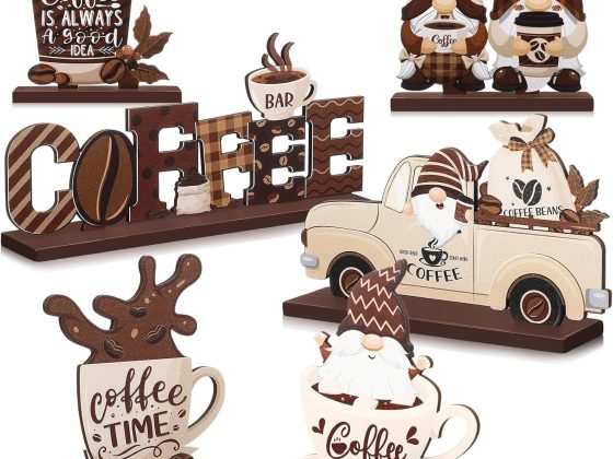 Blosssound 6 Pcs Coffee Bar Decor Sign Coffee Bar Accessories
