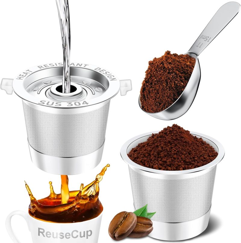 NESSUS 2 Pack Reusable K Cup for Keurig 1.0, Stainless Steel