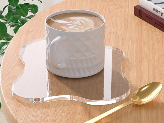 Acrylic Coaster Decorative Plates, Irregular Bar Drink Coaster,