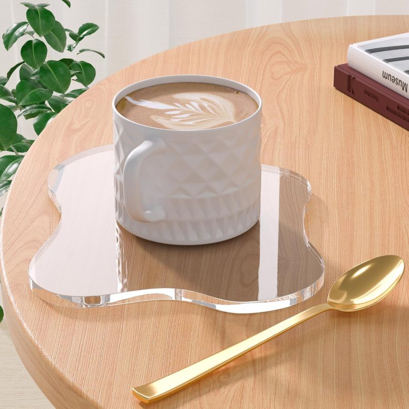 Acrylic Coaster Decorative Plates, Irregular Bar Drink Coaster,