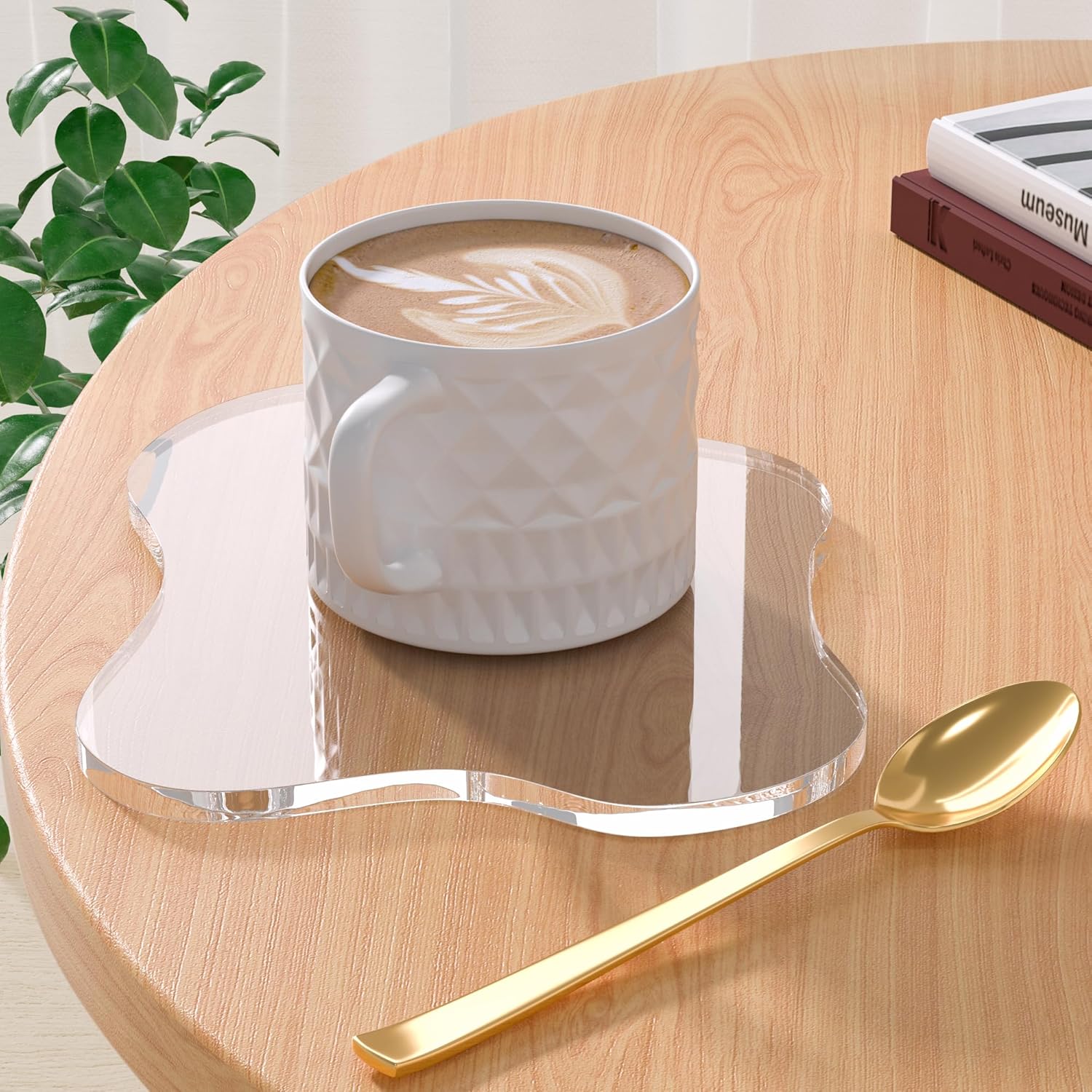 Acrylic Coaster Decorative Plates, Irregular Bar Drink Coaster,