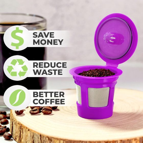 2-Item Bundle: 4-Pack Cafe Save 1-Stream Reusable K Cup Coffee