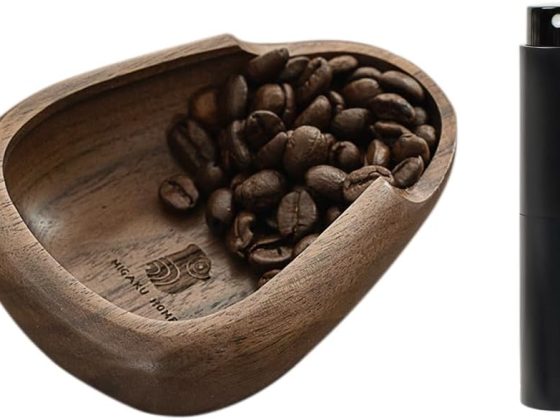 Coffee Bean Dosing Cup & RDT Spray Bottle Set – Walnut Wood