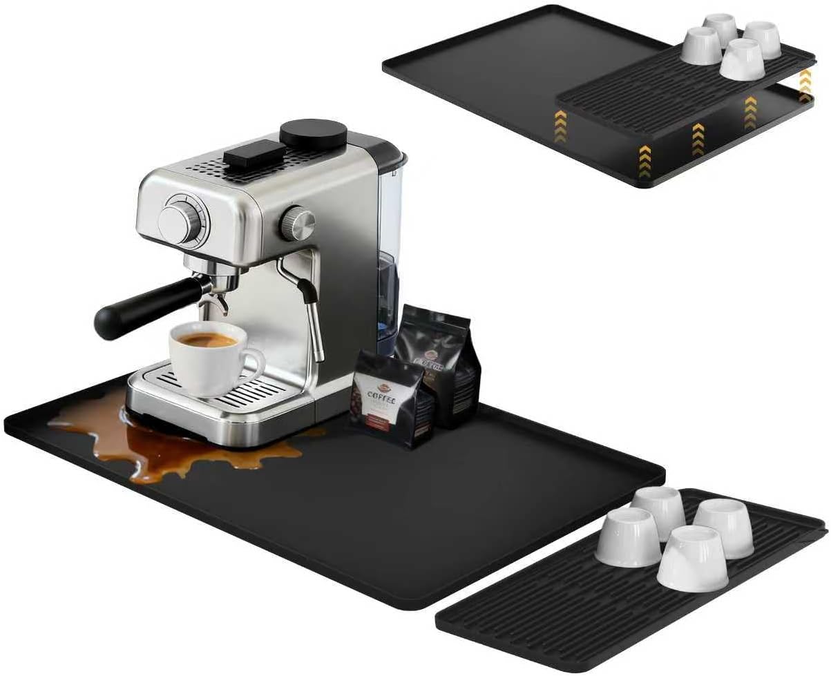 24×16-inch Coffee Mat – Heat Resistant Silicone for Coffee Bar &