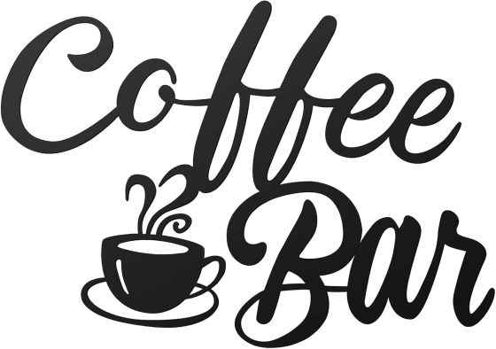 Shimeyao Coffee Bar Accessories Coffee Bar Sign for Wall Metal