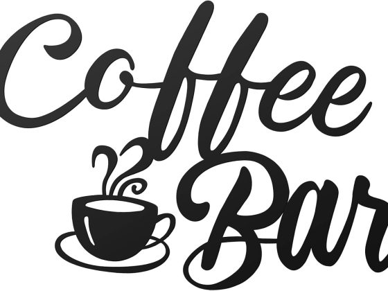 Shimeyao Coffee Bar Accessories Coffee Bar Sign for Wall Metal