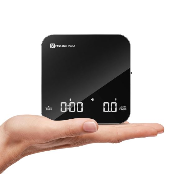 Maestri House Mini Coffee Scale with Timer, USB-C Rechargeable