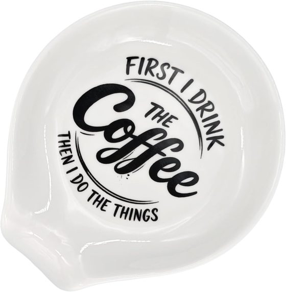 Coffee Spoon Rest Ceramic, Kitchen Spoon Holder For countertop,