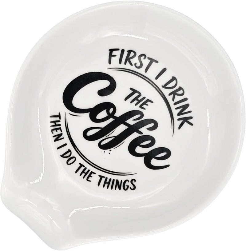 Coffee Spoon Rest Ceramic, Kitchen Spoon Holder For countertop,