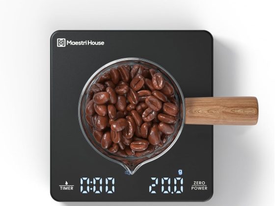 Mini Coffee Scale with Timer, Maestri House Rechargeable Espresso